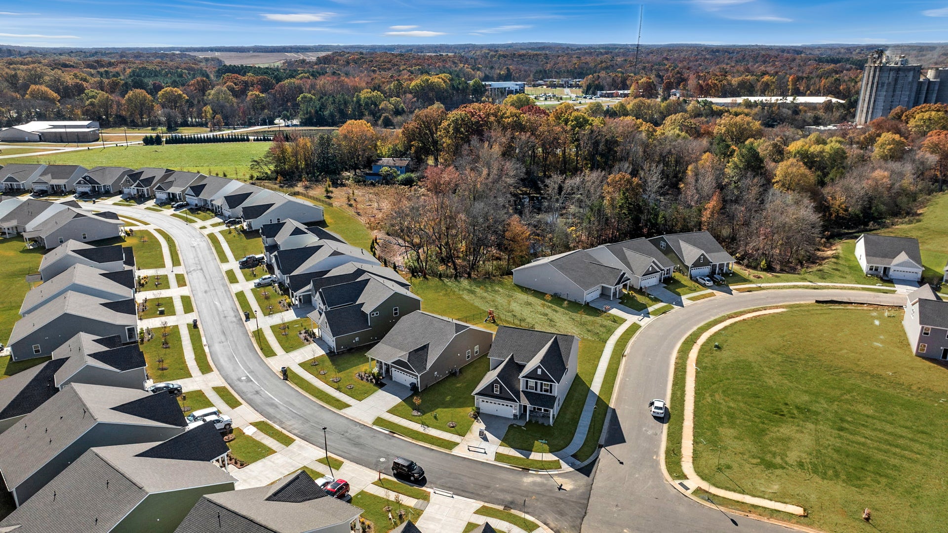 Aerial view of Aerial view of neighborhoods in Indian Trail area